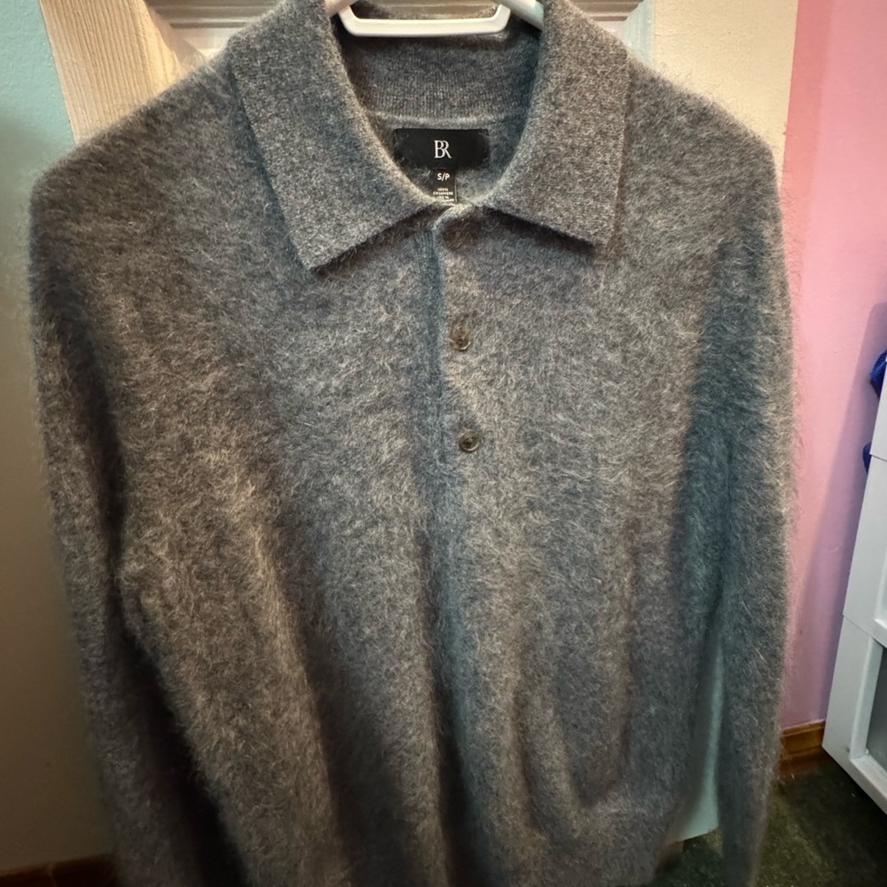 BRUSHED CASHMERE SWEATER POLO Banana Republic